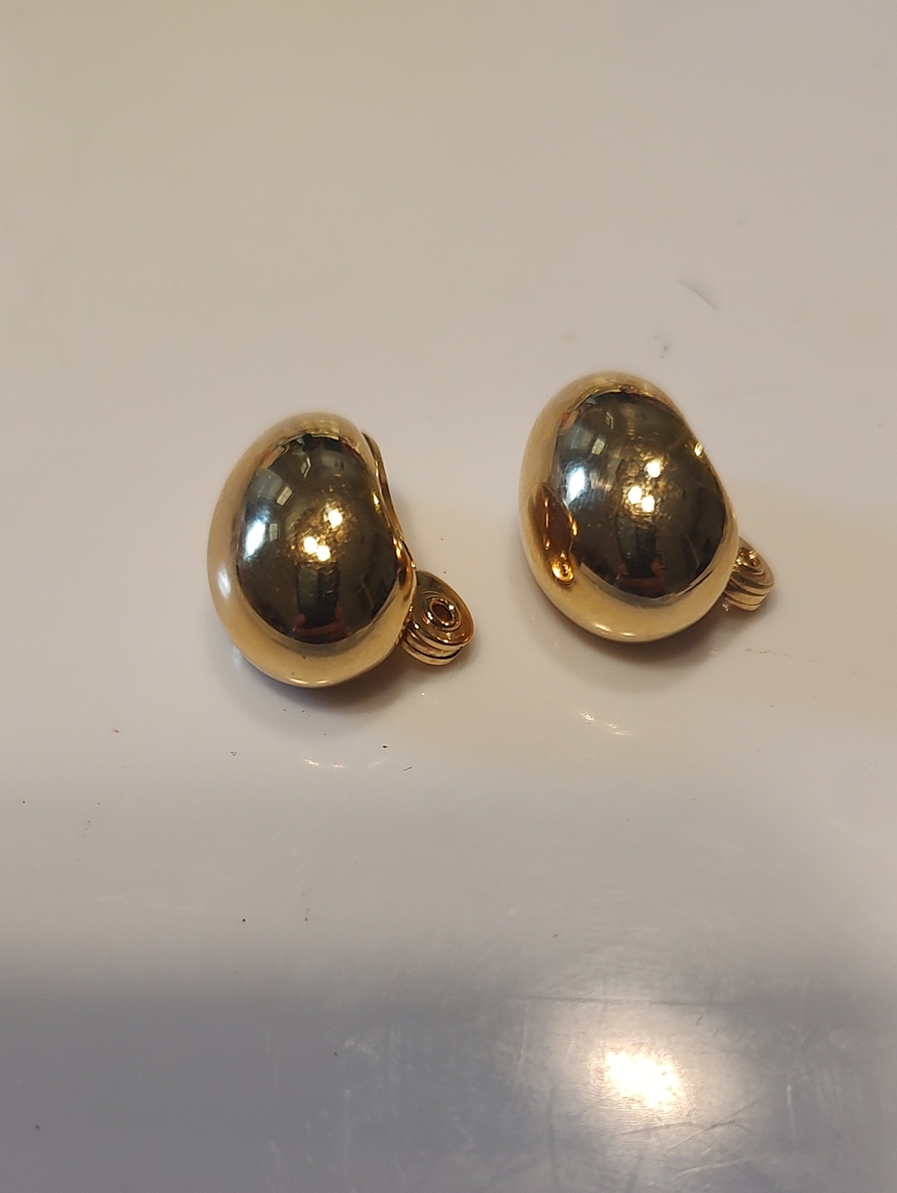 vintage Clip On Monet Gold Tone Clip On Earrings
